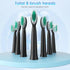 SunnyNest 8 5 IPX7 Set Electric Toothbrush for Adults with Replacement Brush Heads, Travel Bag, Cleaning Modes