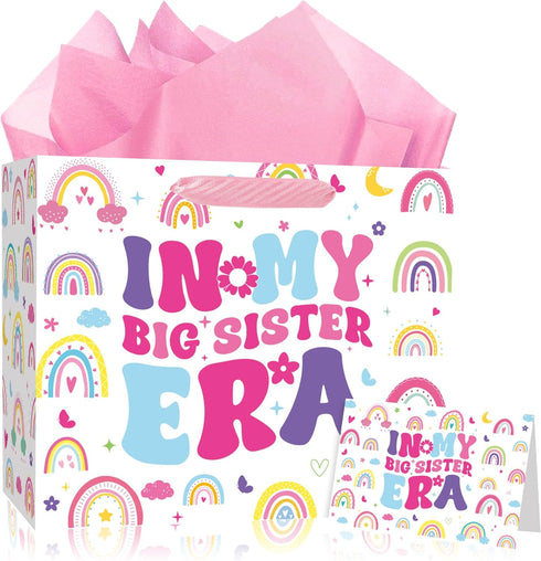 Big Sister Gift Bags Set - In My Big Sister Era Bag