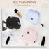 Period Bag for Teen Girls, Quilted Sanitary Napkin Storage Bag, Cute Bow Tie Menstrual Pad Pouch Tampon Holder (White)