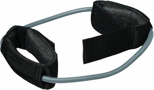Cando 10-5766 Exercise Tubing with Cuff Exerciser, 35" Length, Silver-XX-Heavy