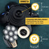 Men's Electric Shaver Replacement Heads, 8D Sharp Stainless Steel Blades - 8 Heads for Electric Rotary Shaver (Black)