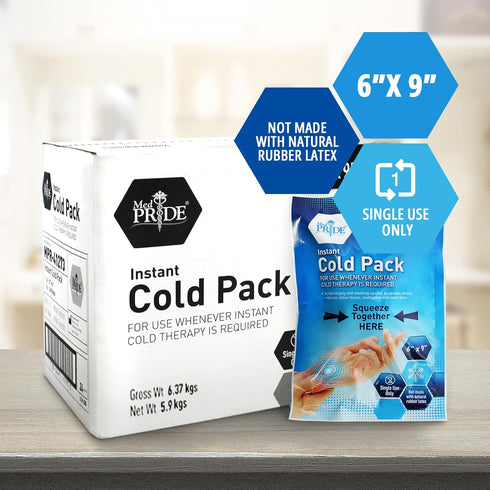 MED PRIDE Instant Cold Pack (6x9) - Set of 24 Disposable Ice Packs for Pain Relief, Swelling, Inflammation