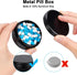 Portable Metal Pill Box - Travel Daily Pill Case, Waterproof Container for Purse Pocket, Compact Organizer for Medicines