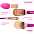 Ruby Kisses 9PCS Makeup Brush Set, Includes Powder, Blending, Eyeshadow, Eyebrow, Eyeliner Brushes and Sponge