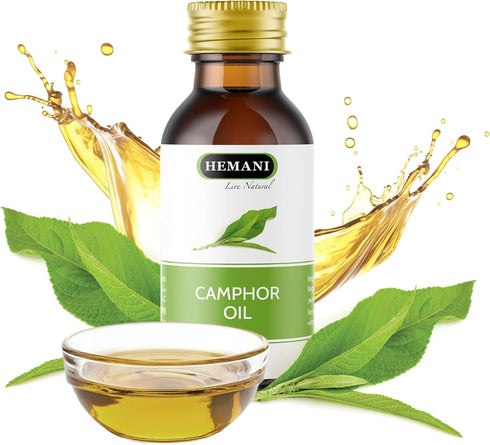 Hemani Camphor Oil 30ml (1 Fl Oz) - 100% Pure Steam Distilled |