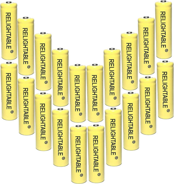 NiCd AA/AAA 600mAh 1.2V Rechargeable Batteries, 20PCS for Solar Lights, Garden Lights