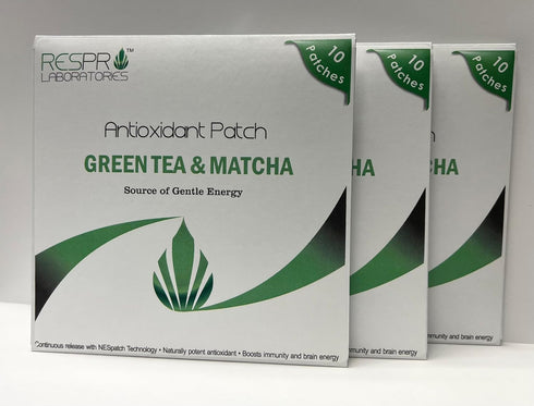 Natural Antioxidant Patch with Green Tea (EGCG) & Matcha, Continuous Release, 10 Patches