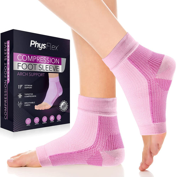 Compression Socks for Plantar Fasciitis - Ankle Compression Sleeve for Achilles Tendonitis, Heel Spurs, Foot Swelling &