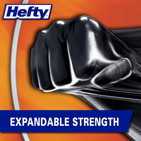 Hefty Ultra Strong 30 Gallon Trash Bags, Black Drawstring Bags, White Pine Breeze Scent, 25 CT Bags (Pack of 2)