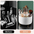360 Rotate Makeup Brush Holder Organizer for Vanity, Desktop, Bathroom, Makeup Organizers Countertop (White)