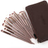 Z'OREYA Eye Makeup Brushes, 12 Pcs Professional Brush Set with Carrying Bag, Champagne Gold
