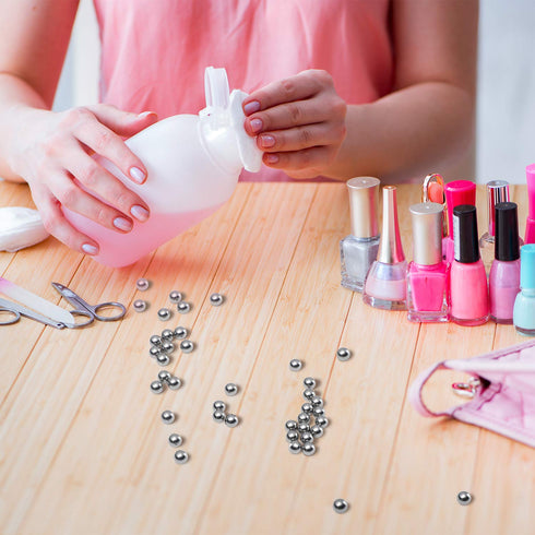 Hotop Nail Polish Mixing Agitator Balls, 100 Pieces Stainless Steel Rustproof Paint Mixing Balls, 6.35 mm