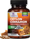 Pure Cinnamon Capsules - 60 Certified Organic Ceylon Cinnamon Pills, Non-GMO, Gluten-Free