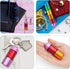 INKULTURE 01 Portable Aluminum Alloy Medicine Organizer Box Tablets Container Case Keychain Stackable & Waterproof
