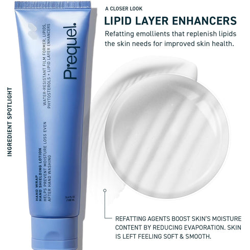 Prequel Skin - Hand Wrap Shielding Lotion - Moisturizing Hand Cream - Lotion for Dry Hands - Hand Protection Ointment - 3.4 Fl Oz