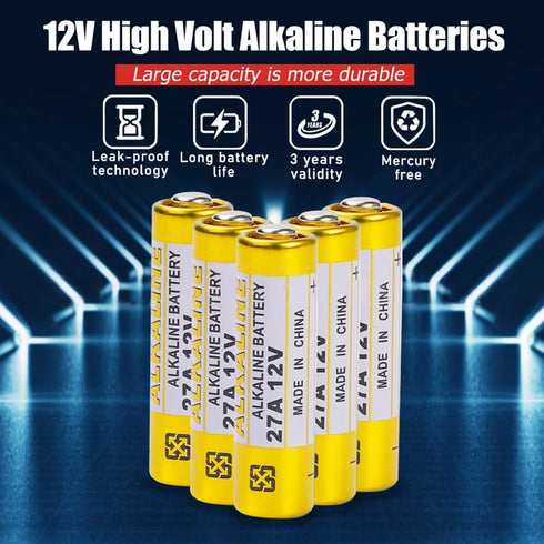 27A 12V Alkaline Batteries A27S MN27 L828 A27 12Volts Battery 5PCS
