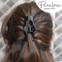 Parcelona French Tubular Black 3" Hair Claw Clip, Celluloid Covered Spring No Slip Grip for Women