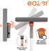 eazer 46'' Professional Window Cleaner Tool, 2-in-1 Rotatable Squeegee for Window Cleaning Kit, Window Washing Equipment Kit with Threaded Extension Pole(20''-46'') for Shower/windshield. by eazer