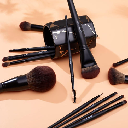 Jessup Full Makeup Brushes Set 13pcs, Professional Vegan Foundation Powder Blush Highlight Eyeshadow Blending Concealer