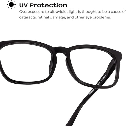 Readerest Blue Light Reading Glasses - Lightweight Computer Glasses w/UV Protection, Anti Glare & Eye Strain, Spring