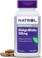Natrol Brain Health Ginkgo Biloba 120mg, 60 Capsules, Dietary Supplement for Brain Health and Memory Support