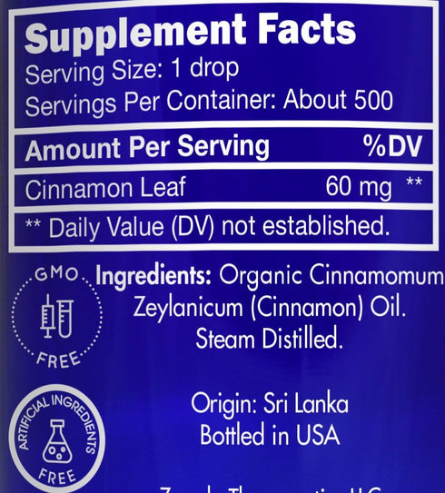 Organic Cinnamon Essential Oil by Zongle – 100% Pure Natural, Therapeutic & Food Grade for Candy, Pine Cones, Diffuser, Cooking, Baking, Edible – 1 OZ