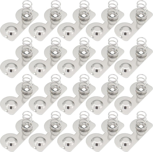 Skweawert 20 PCS AA/Double-Positive Negative Stainless Steel Metal Battery Spring Positive and Negative