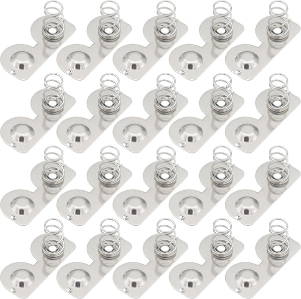 Skweawert 20 PCS AA/Double-Positive Negative Stainless Steel Metal Battery Spring Positive and Negative