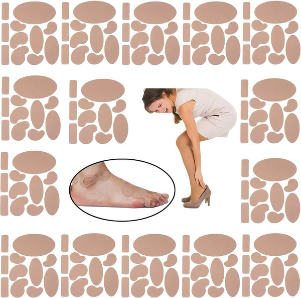 165 Pieces Moleskin for Feet Blisters, Anti-wear Heels Stickers, Blister Prevention Pads for Shoes Hiking