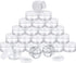 SATINIOR 24 Pieces Empty Clear Plastic Jars with Lids, Round Storage Containers for Beauty Products (White Lid, 4 oz)