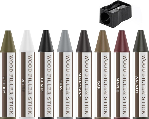 Wood Filler Sticks, 8 Colors Wax Filler Sticks for Scratches, Furniture Scratch Repair Kit