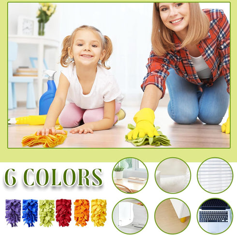 12 Pcs 5 Layer Duster Refills, Reusable Dusters for Cleaning, 4.7 x 7 Inch Washable Duster Pads