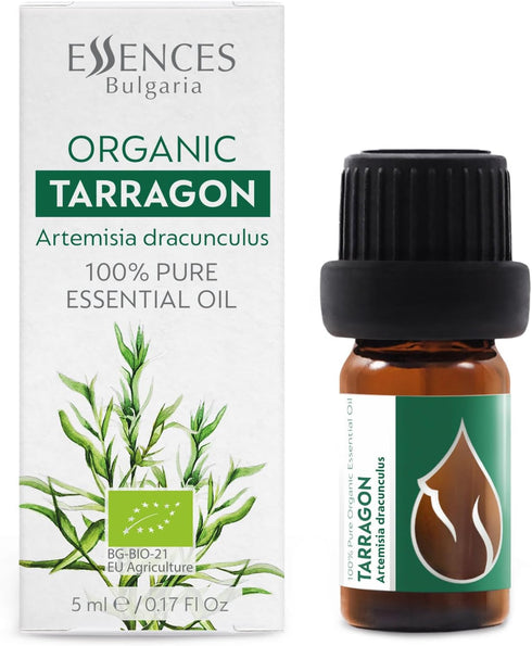 Essences Bulgaria Organic Tarragon Essential Oil 1/6 Fl Oz | 100% Pure and Natural | Therapeutic Grade