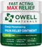 OWELL NATURALS Pain Relief Ointment 3.5 oz, All Natural Fast Acting Formula for Arthritis, Joint & Muscle Discomfort,