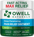 OWELL NATURALS Pain Relief Ointment 3.5 oz, All Natural Fast Acting Formula for Arthritis, Joint & Muscle Discomfort,