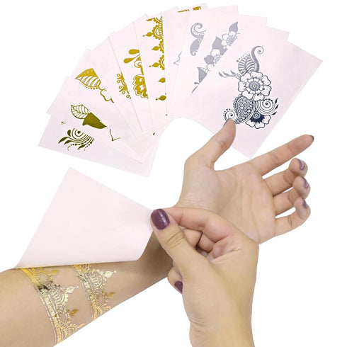 Vanli’s Temporary Tattoo Markers – Body Markers for Adults & Teens, 10 Waterproof Tattoos and 30 Stencil Papers Included