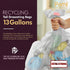 PAMI Recycling Tall 13-Gallon Kitchen Drawstring Trash Bags, Clear, 60 Pack, Extra-Strong Plastic Liners