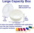 Large 3.5" Storage Body Powder Container, White After-Bath Powder Case with Hand Holder for Makeup and Baby Care