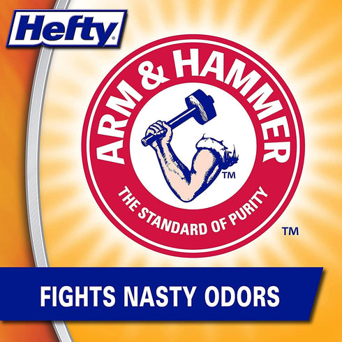 Hefty Ultra Strong 30 Gallon Trash Bags, Black Drawstring Bags, White Pine Breeze Scent, 25 CT Bags (Pack of 2)