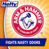 Hefty Ultra Strong 30 Gallon Trash Bags, Black Drawstring Bags, White Pine Breeze Scent, 25 CT Bags (Pack of 2)