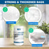 Charmount 8 Gallon Trash Bags, 50 Count, Medium Garbage Bags for Bathroom, Kitchen, Office, Clear