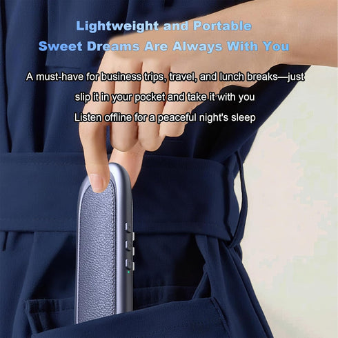 Pillow Speaker, Sleep Sound Machine with Bone Conduction, White Noise and Auto Shutoff, Ideal for Sleep Travel Home