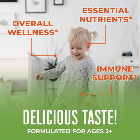 MaryRuth Organics Sugar Free Vitamin Gummies for Kids Age 2+ | 2 Month Supply Multivitamin with Vitamin C, D3, Zinc | 1 Gummy Per Day | Toddler Vitamins | Sugar Free | Vegan | Non GMO | 60 Count