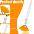 Patelai 14 Pieces Fan Brushes Applicator, Mask Brushes for Facial Makeup Tools, White and Yellow