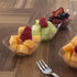 Kaya Premium Clear Rectangular 3-Hole Mini Disposable Plastic Bowls (Pack of 10) - Elegant, Durable for Parties,