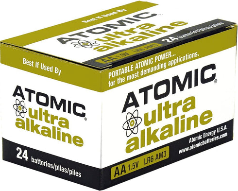 ATOMIC AA Battery 1.5V Ultra Alkaline LR6 AM3, 24 Batteries