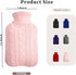 Mioerouu Cover,2L Hot Water Bottle with Knitted Hot Water Bag,Hand Warmer Bag,Hot and Cold Therapies for Sore