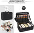 MONSTINA 3 Layers Large Capacity Makeup Case, 16.5'' Cosmetic Organizer Brush Bag for Makeup Artists