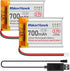 MakerHawk 3.7V Lipo Battery 700mAh Rechargeable Lithium Polymer Battery 603040 Micro Ph1.25 Connector