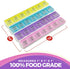 Weekly Pill Organizer - 4-Times-a-Day Pill Planner with Daily Morning, Noon, Evening & Night Compartments